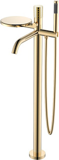 Напольный смеситель для ванны с душем Boheme Stick 129-GG, gold diamond gold