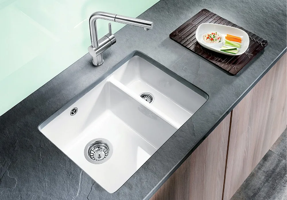 Мойка кухонная Blanco Subline 350/150-U белая Sancos — официальный сайт