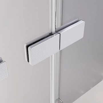 Душевая дверь в нишу Veconi Premium Alassio CH 140x200, профиль матовый хром, стекло прозрачное