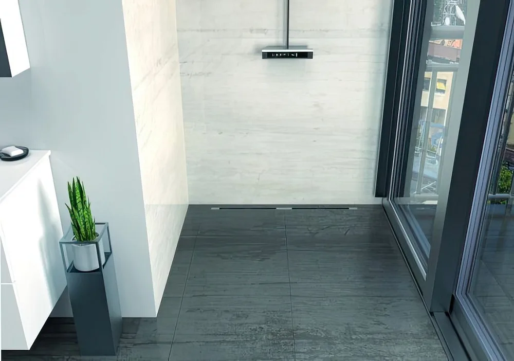 Душевой трап (лоток) Pestan Confluo Slim Line 550, с решеткой Sancos — официальный сайт