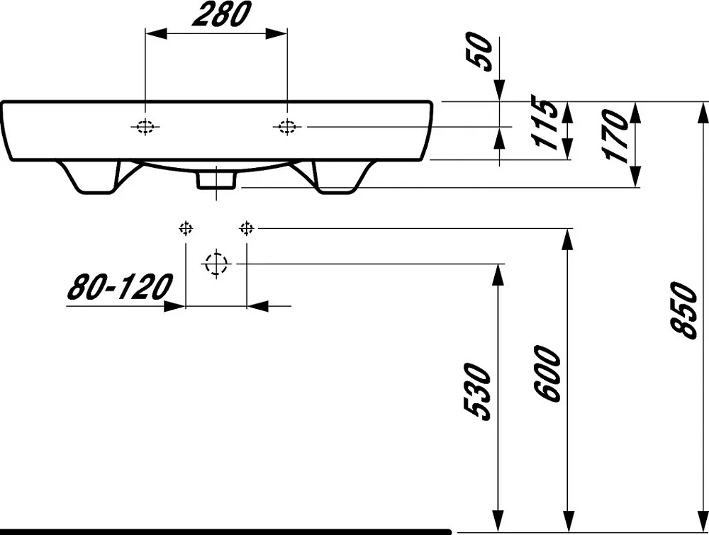 Мебельная раковина Laufen Pro 8.1395.6.000.104.1 накладная Sancos — официальный сайт