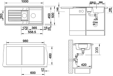 Мойка кухонная Blanco Zia 6S 514742 белая