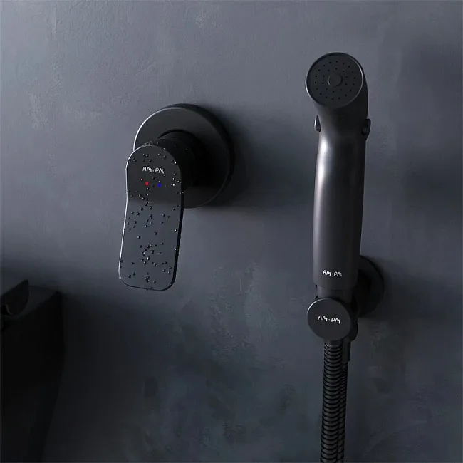Гигиенический душ AM.PM X-Joy F40H85A22 С ВНУТРЕННЕЙ ЧАСТЬЮ, черный Sancos — Оригинал
