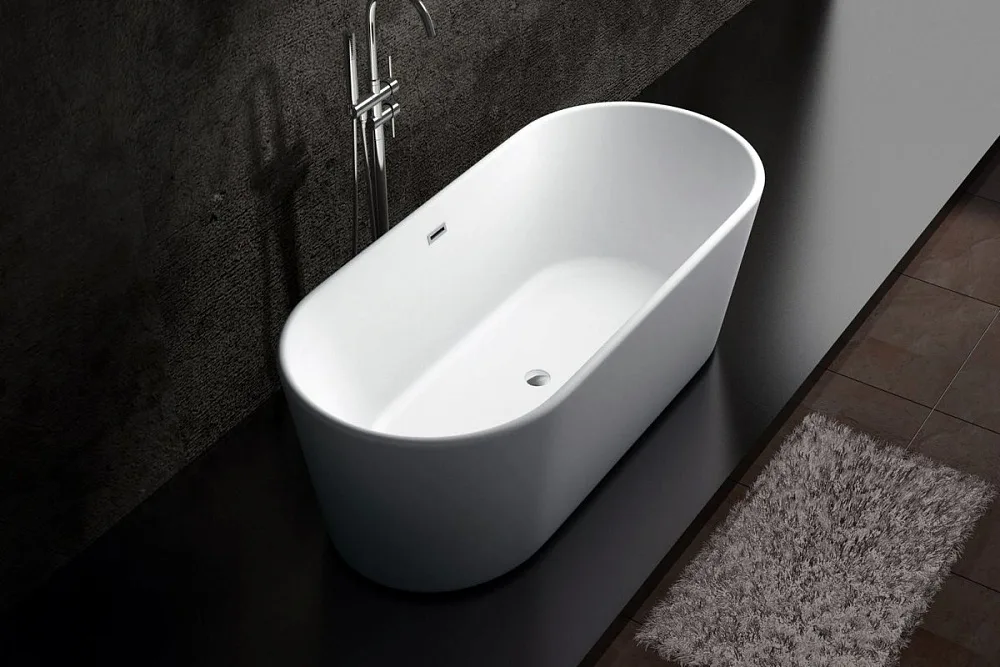 Акриловая ванна Art&Max AM-525-1700-745 170x75 см, отдельностоящая, белая, овальная, с каркасом Sancos — официальный сайт