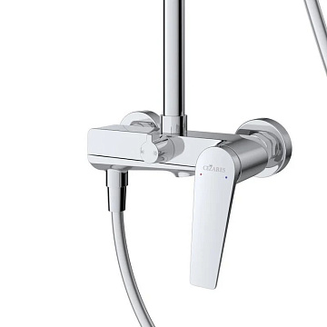 Душевая стойка Cezares Liner CVD-01, со смесителем и изливом, хром
