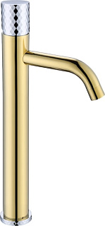 Смеситель для раковины Boheme Stick 122-GCR gold diamond chrome