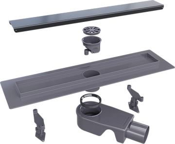 Душевой трап (лоток) RGW Shower Drain SDR-31B 60 см, черный