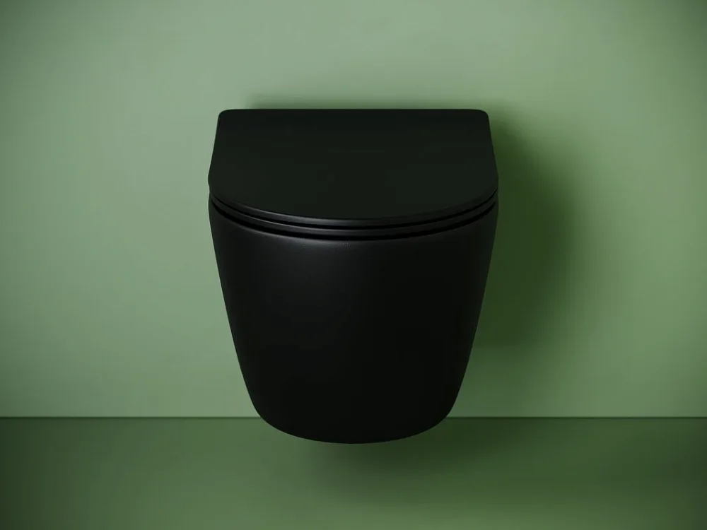 Подвесной унитаз Ceramicanova Uno смыв Торнадо CN11001TMB черный матовый Sancos — официальный сайт