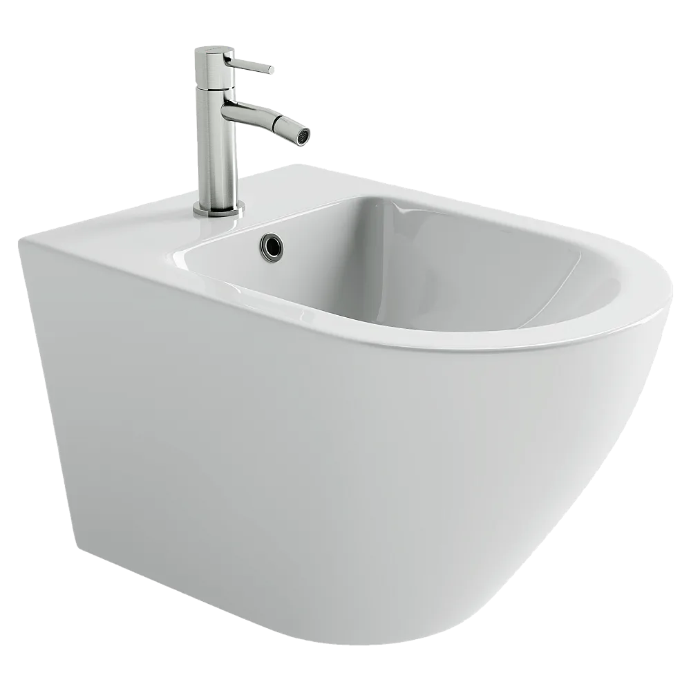Биде подвесное Ceramicanova Whirl CN11008 белый Sancos — официальный сайт
