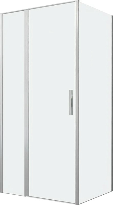 Душевой уголок Allen Brau Priority 100x90, профиль серебро браш, стекло прозрачное