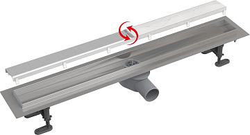 Душевой трап (лоток) AlcaPlast APZ13-DOUBLE9-650 с решеткой и опорами