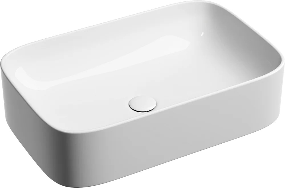 Накладная раковина Ceramicanova Element CN6053 белая глянцевая Sancos — официальный сайт