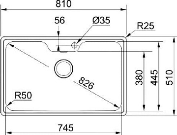 Мойка кухонная Franke Bell ВСX 610-81 TL нержавеющая сталь