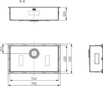 Мойка кухонная Alveus Quadrix Monarch 60 антрацит