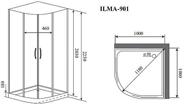 Душевая кабина Timo Premium ILMA 901