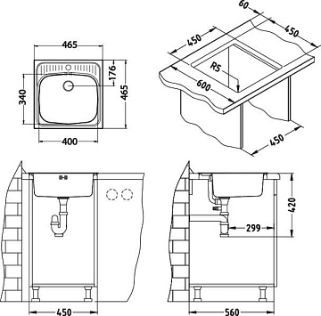 Мойка кухонная Alveus Basic 130