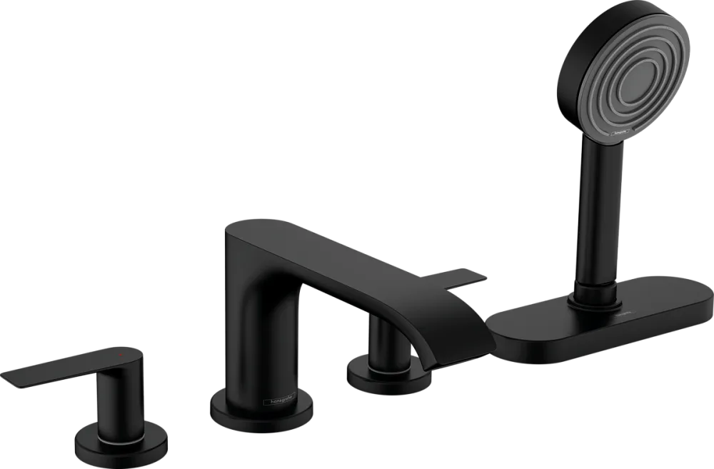 Смеситель на борт ванны Hansgrohe Vivenis 75444670, матовый черный Sancos — официальный сайт