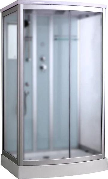 Душевая кабина Timo Standart T-6615SF Silver Fabric с низким поддоном, профиль хром