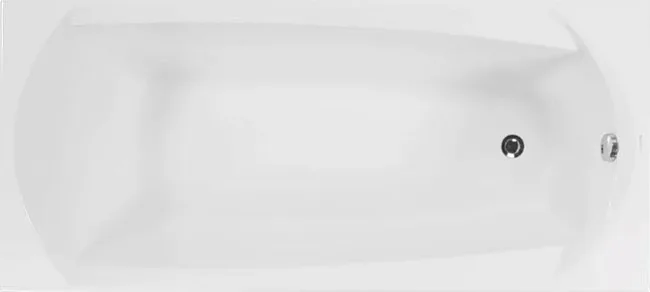 Акриловая ванна Vagnerplast Ebony VPBA160EBO2X-04 без опоры 160x75 см, пристенная, ультрабелая Sancos — Оригинал