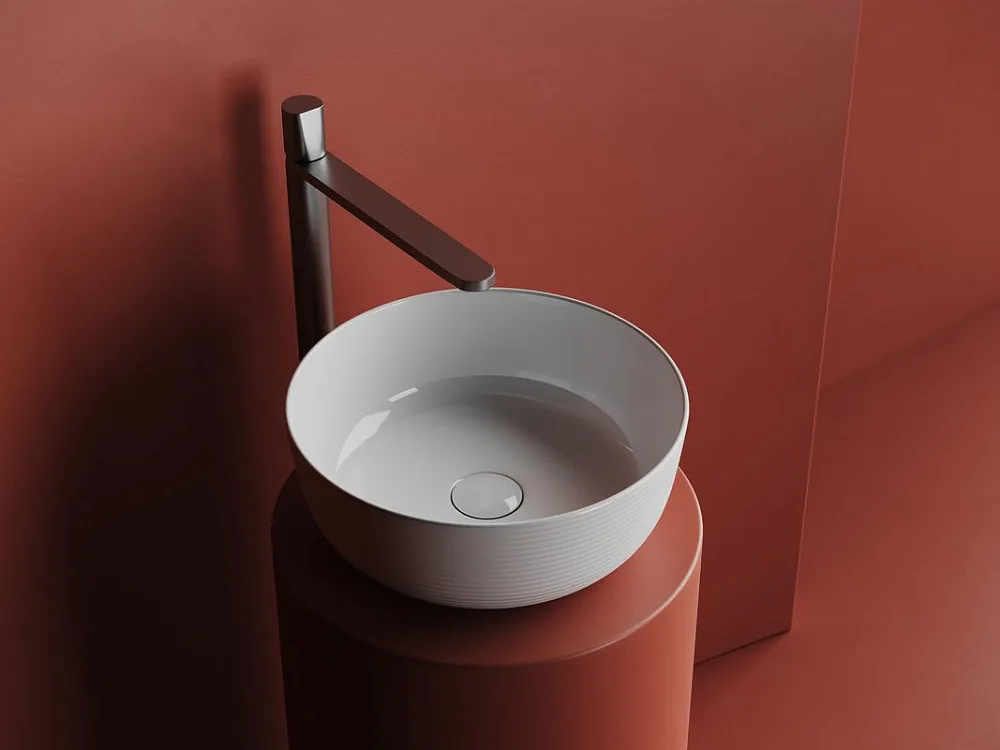 Накладная раковина Ceramicanova Element CN6073 белая глянцевая Sancos — официальный сайт