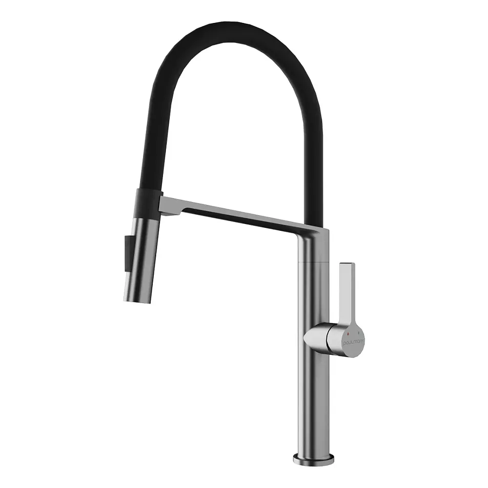 Смеситель для кухни Paulmark BARREL Ba214029-BS нержавеющая сталь Sancos — официальный сайт