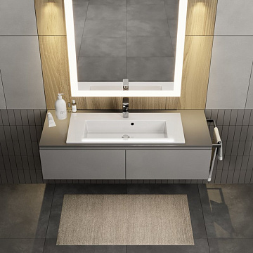 Раковина Uperwood Aurora 80 см, глянцевая белая