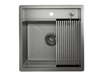 Мойка кухонная Granula Kitchen Space 5051 матовая сталь