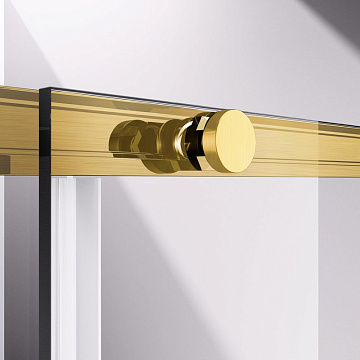 Душевая дверь в нишу Vincea Slim-N VDS-4SN110CLG 110 см, профиль брашированное золото, стекло прозра