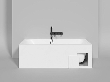 Ванна из искусственного камня Salini Orlanda S-Stone 170x70 см, встраиваемая, матовая белая