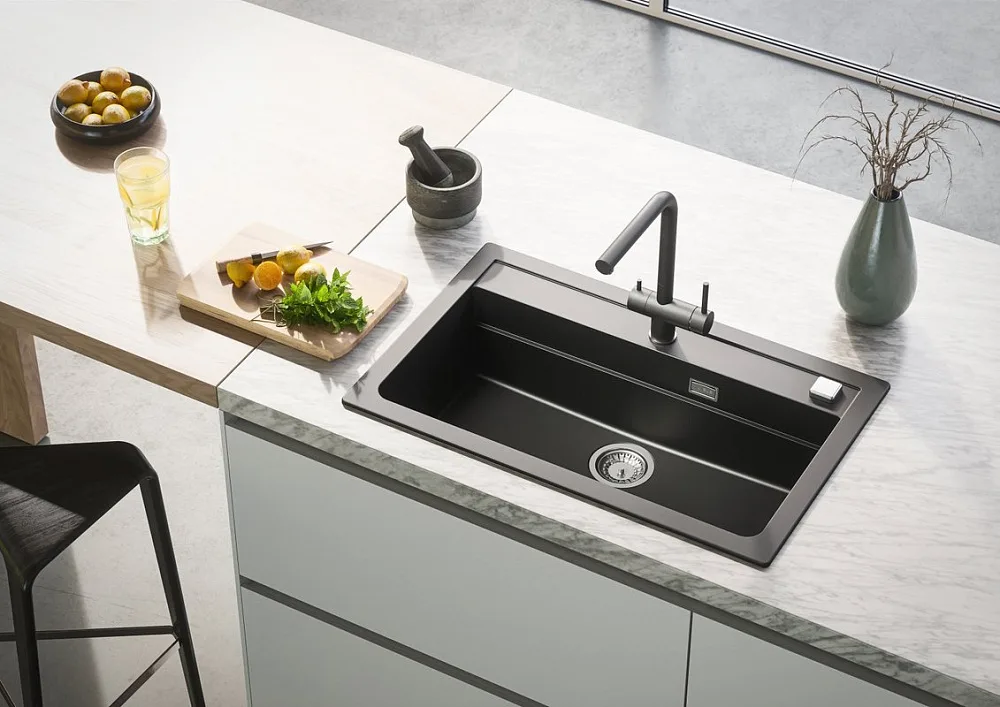 Смеситель для кухни Alveus Aquila 1139808 черный Sancos — официальный сайт