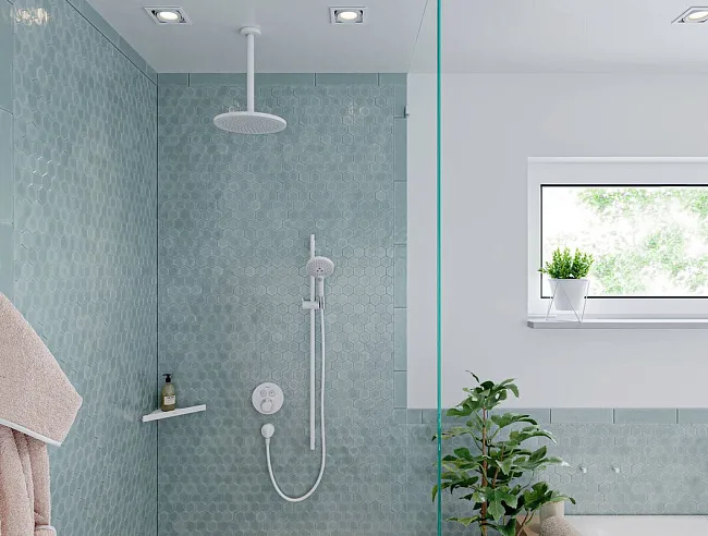 Душевая штанга Hansgrohe Unica 28631700 90 см, матовая белая Sancos — Оригинал
