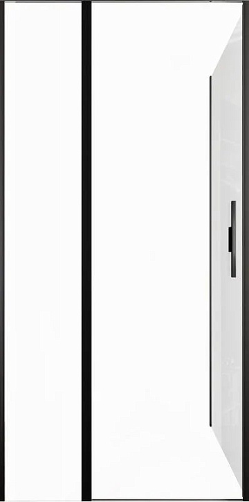 Душевой уголок Allen Brau Priority 100x90, профиль черный браш, стекло прозрачное