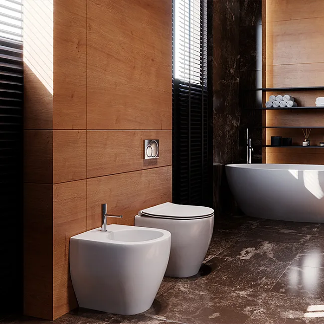 Биде напольное Kerasan Flo 312701 Sancos — Оригинал