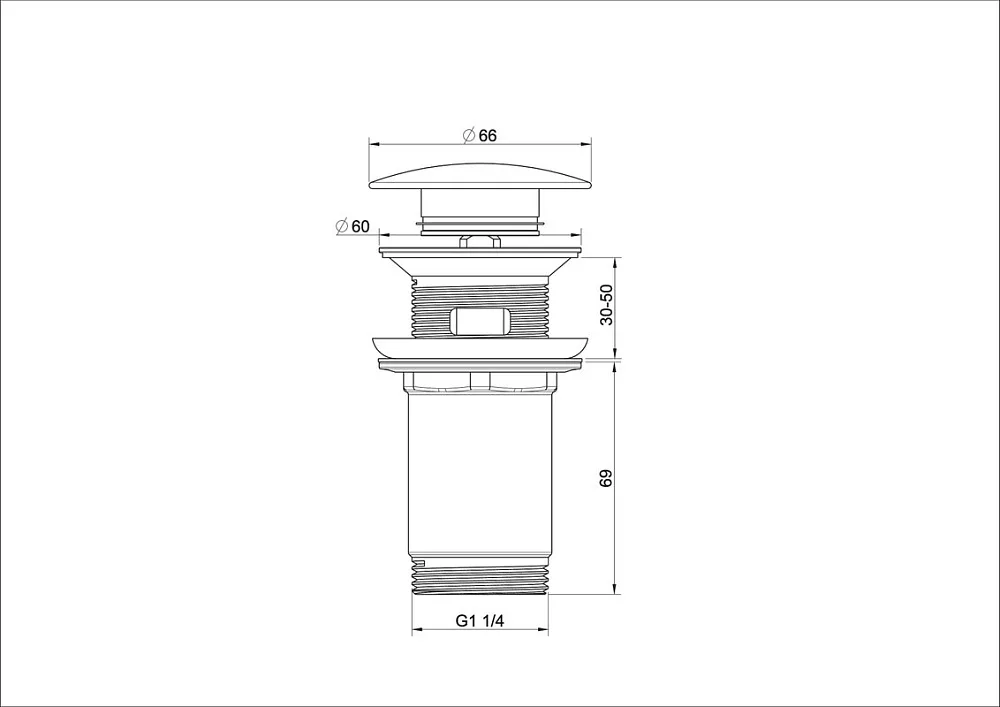 Донный клапан для раковины Wonzon & Woghand WW-88SS09-CR хром Sancos — официальный сайт