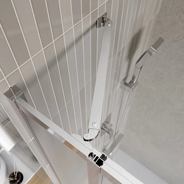 Душевой уголок BelBagno Luce A-22-90+20-P-Cr профиль хром, стекло рифленое