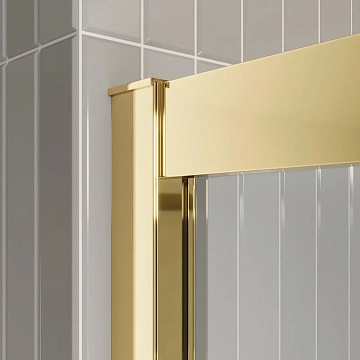 Душевой уголок BelBagno Luce A-2-100-C-ORO 100x100, профиль золото, стекло прозрачное