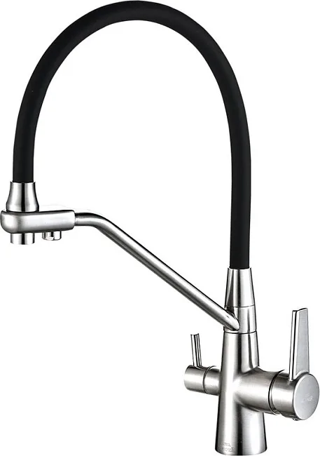 Смеситель для кухни Steel Hammer SH 903-6 Cr с гибким изливом Sancos — Оригинал