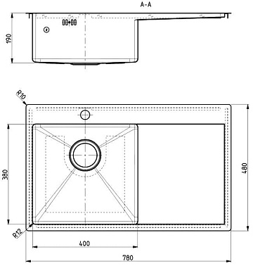 Мойка кухонная Alveus Quarto 30 1124384
