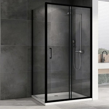 Душевой уголок Abber Schwarzer Diamant AG30120B5-S90B5 120х90, профиль черный, стекло прозрачное