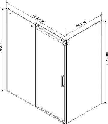 Душевой уголок Vincea Como VSR-1C9014CL 140х90 см, профиль хром
