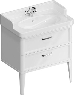 Тумба под раковину без столешницы KERAMA MARAZZI Pompei M 80 белая, с 2 ящиками