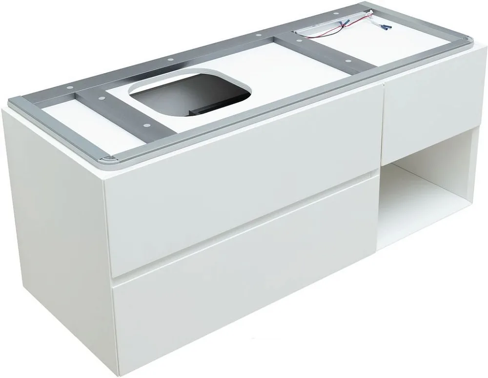 Тумба под раковину без столешницы Allen Brau Infinity 120 L подвесная, белый матовый Sancos — официальный сайт