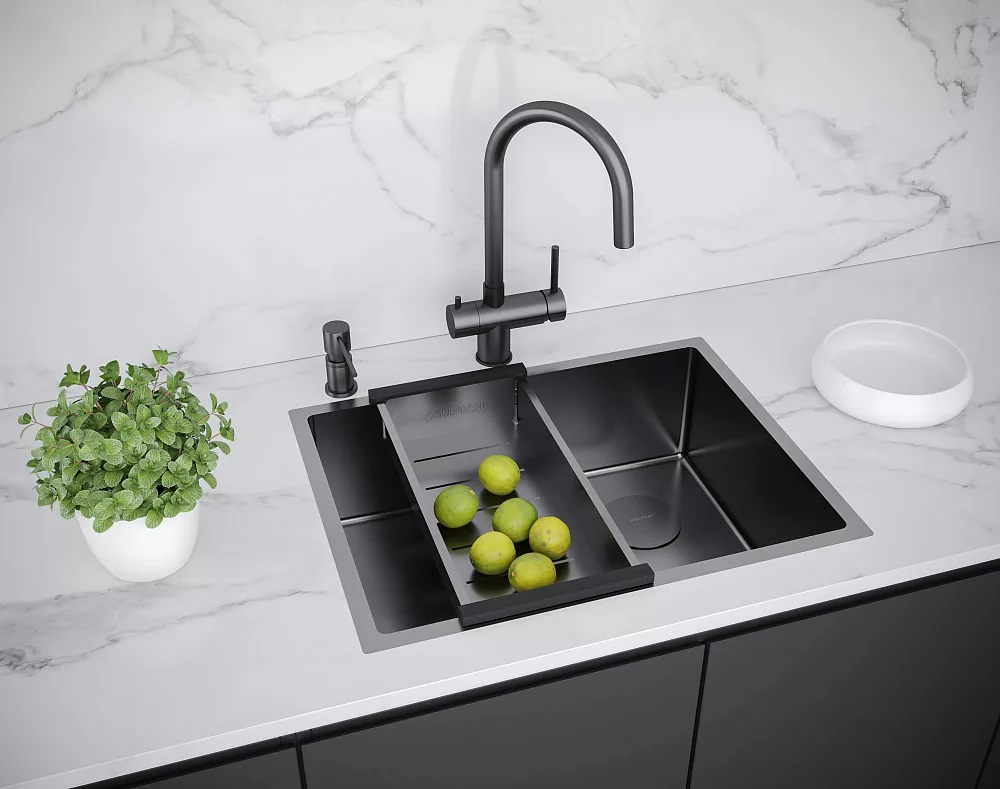 Коландер Paulmark Advance для кухонной мойки,A430-GM вороненая сталь Sancos — официальный сайт