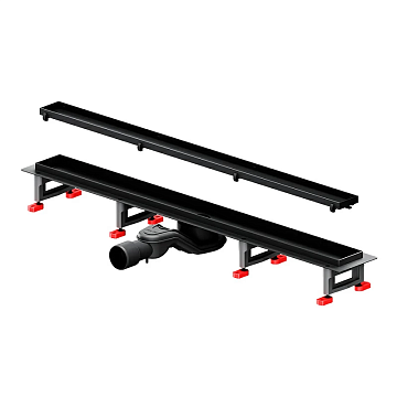 Душевой трап (лоток) AM.PM MasterFlow Tile 80 см, черный матовый