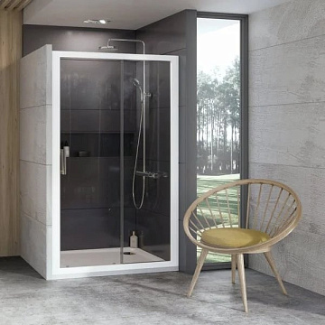 Душевая дверь в нишу Ravak 10° 10DP2-100 Transparent, профиль белый