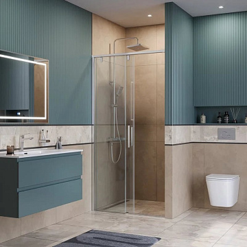 Душевая дверь в нишу BelBagno Soft Close-1 BF-1-100-C-Cr профиль хром