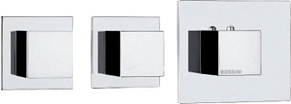 Термостатический смеситель встраиваемый Bossini Cube 2 Outlets LP Z032203 для ванны с душем, хром