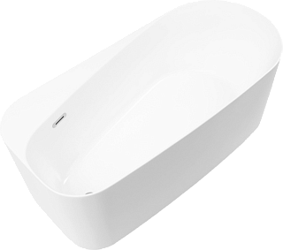 Акриловая ванна Allen Brau Priority 1 170x80 см, отдельностоящая, белая матовая, овальная, на ножках