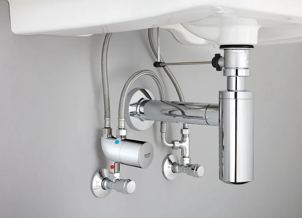 Термостатический смеситель Grohe Grohtherm Micro 34487000 для раковины Sancos — официальный сайт