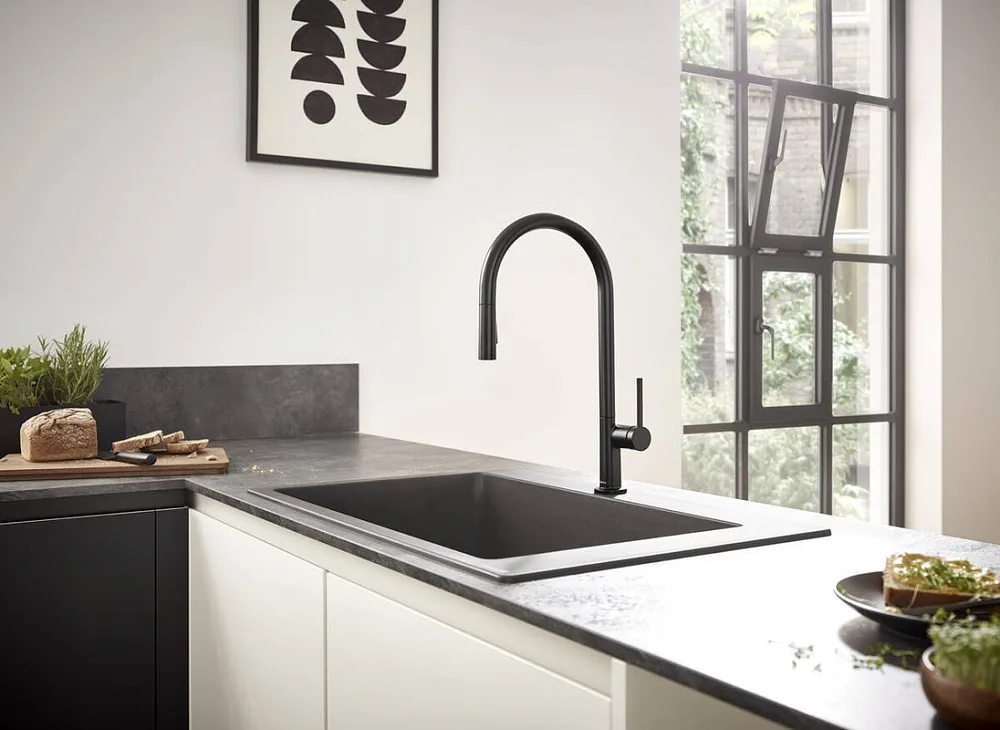 Смеситель для кухни Hansgrohe Talis M54 72800670 матовый черный Sancos — официальный сайт